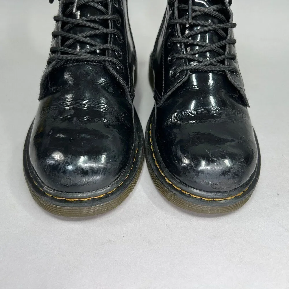 Dr. Martens‎ Youth 1460 Black Patent Leather Lace Up Boots